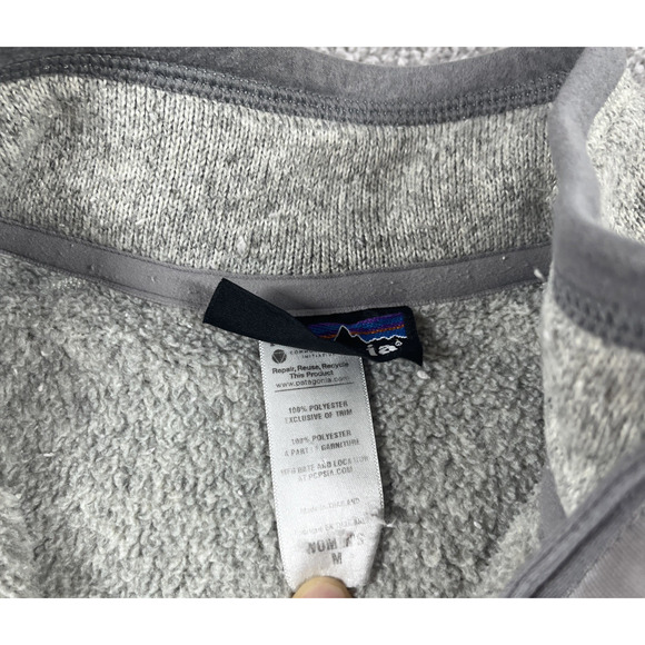Patagonia Better Sweater Fleece Jacket Womens Medium Gray *Heavy Pilling - Picture 5 of 16
